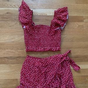 Red two piece set